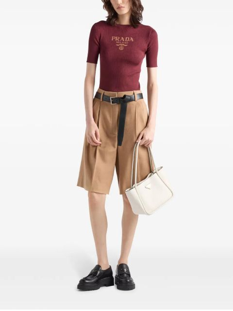 Prada silk crew-neck top - Red - zdjęcie produktu nr 2