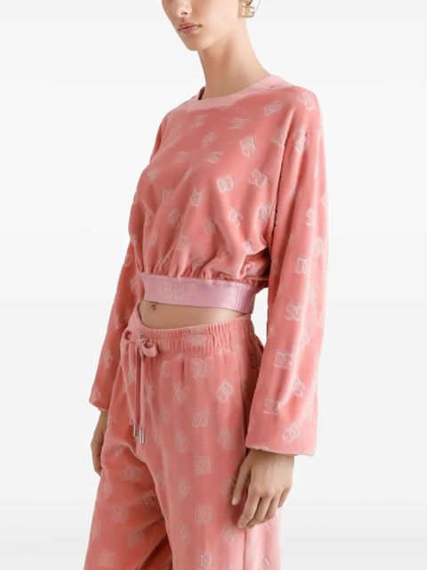 Dolce & Gabbana DNA monogram-jacquard sweatshirt - Pink