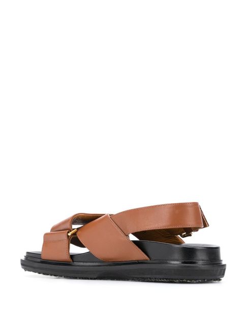 Marni Fussbet criss-cross sandals - Brown