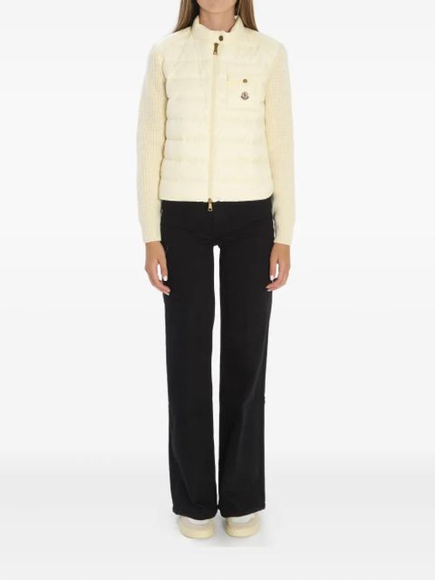 Moncler padded-front chest-pocket cardigan - White - zdjęcie produktu nr 2