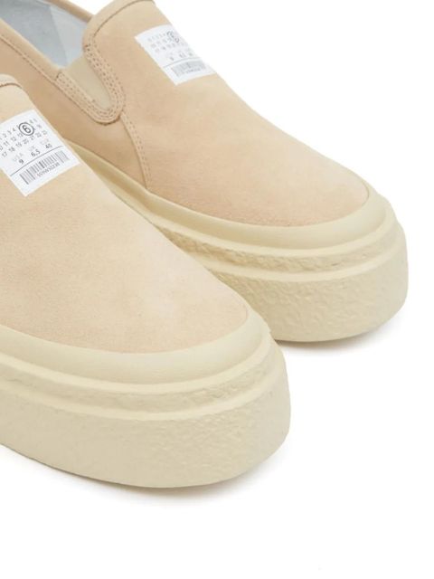 MM6 Maison Margiela leather sneakers - Neutrals