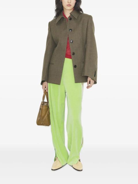 Tory Burch stripe zip sweatpant - Green