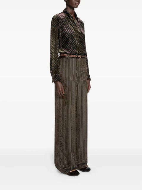 DRIES VAN NOTEN striped trousers - Brown - zdjęcie produktu nr 2