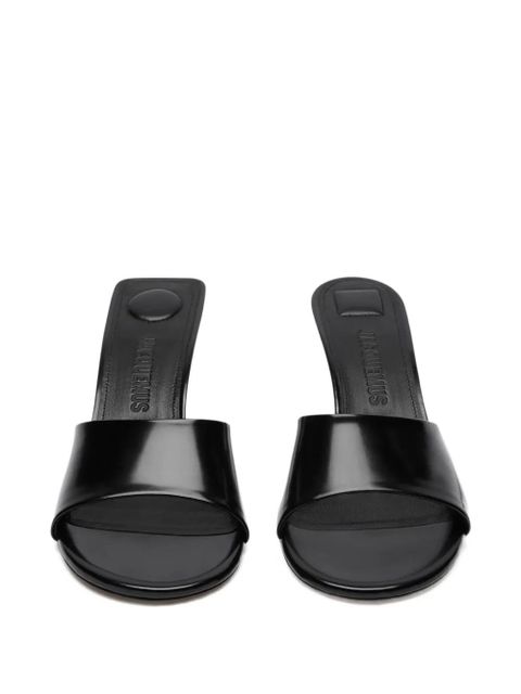 Jacquemus 70mm leather open-toe mules - Black - zdjęcie produktu nr 2