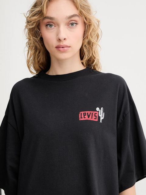 Levi's t-shirt bawełniany damski kolor czarny 000G4