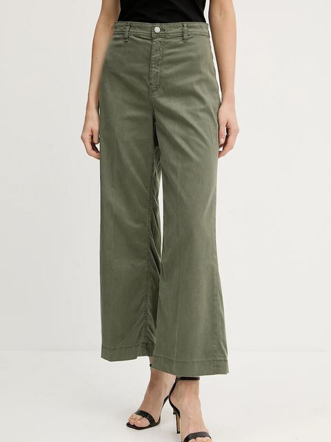 Guess spodnie DAKOTA damskie kolor zielony proste high waist W5GA1Y WH7B1 - zdjęcie produktu nr 1