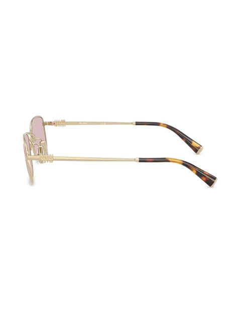 Miu Miu Eyewear rectangle-frame sunglasses - Gold