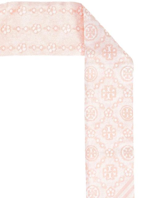 Tory Burch T-Monogram scarf - Pink - zdjęcie produktu nr 2