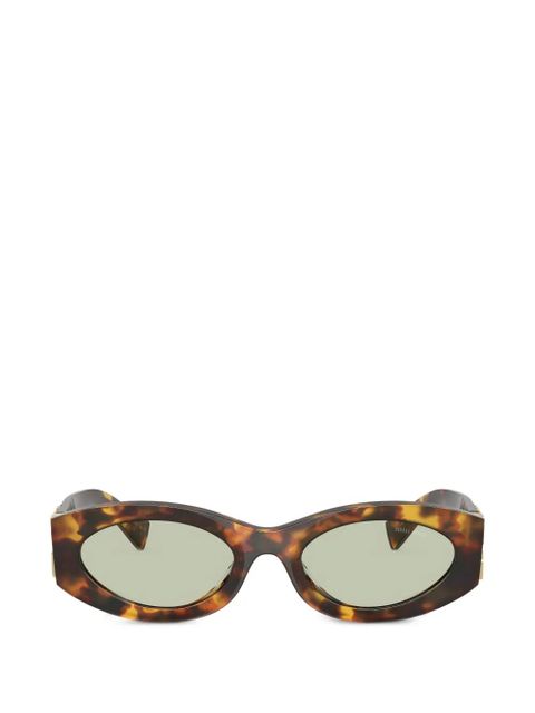Miu Miu Eyewear oval-frame sunglasses - Brown - zdjęcie produktu nr 1