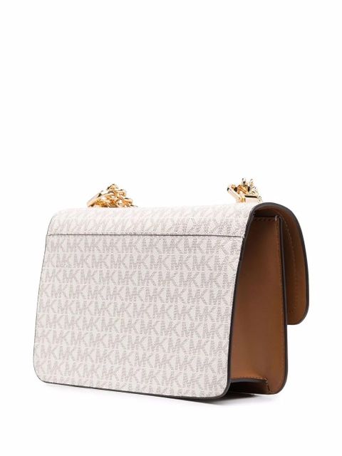 Michael Kors monogram-logo shoulder bag - Neutrals
