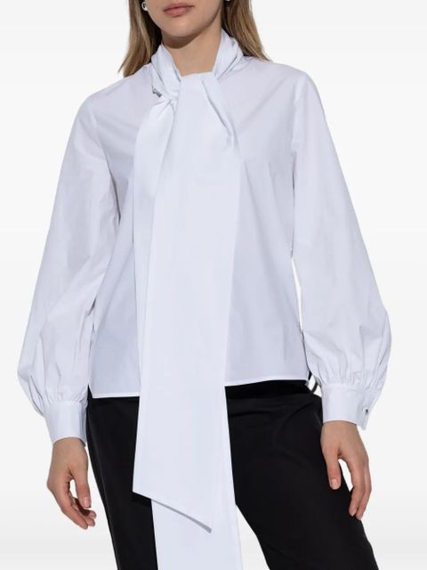 Max Mara bow-tie shirt - White