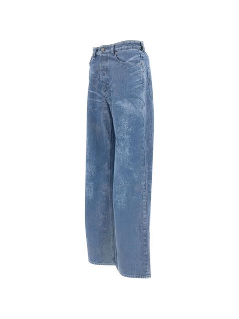 Diesel distressed-detail wide-leg jeans - Blue