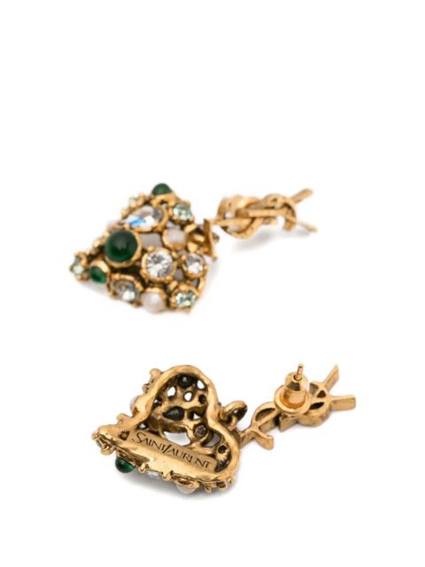 Saint Laurent Cassandre drop earrings - Gold