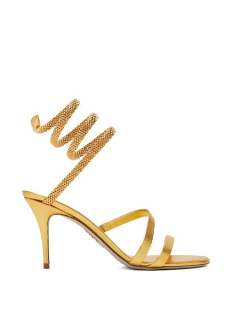 René Caovilla 80mm Cleo heeled sandals - Gold - zdjęcie produktu nr 1