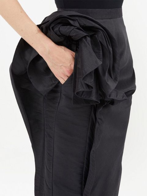 Maison Margiela moiré-effect ruffled midi skirt - Black