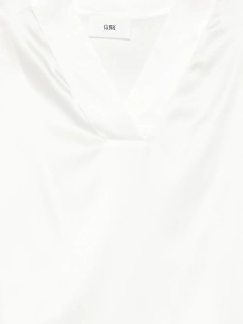 SOLOTRE V-neck blouse - Neutrals
