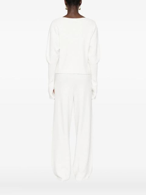 Aya Muse off-shoulder knitted top - White - zdjęcie produktu nr 2