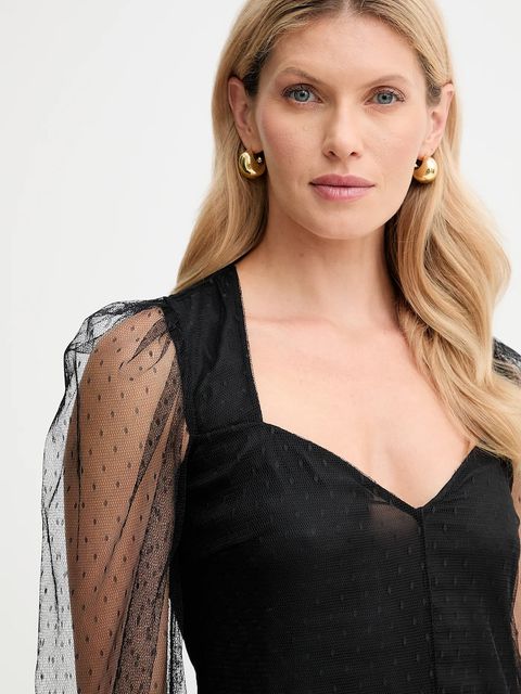 Twinset sukienka kolor czarny mini rozkloszowana 252TP2651