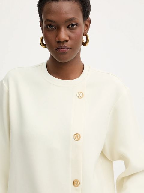 Karl Lagerfeld bluza KARL DAILY damska kolor beżowy gładka B1W20015