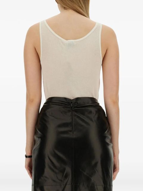 Saint Laurent scoop-neck tank top - Neutrals