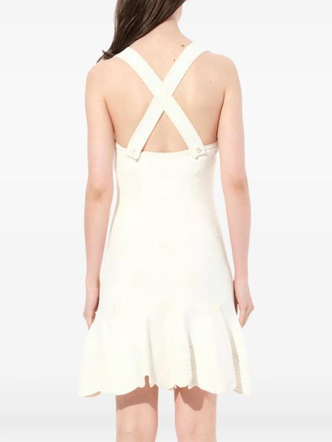 Alexander McQueen shell-embroidered mini dress - White