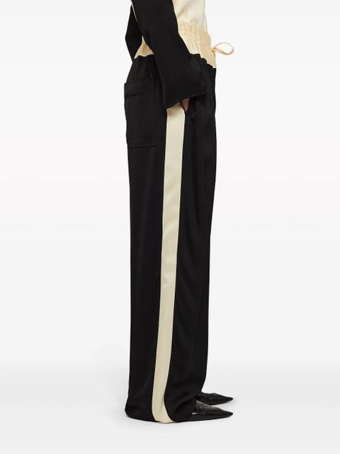 Jil Sander panelled drawstring straight-leg track pants - Black