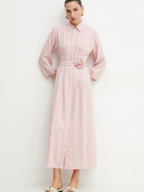 Marella sukienka DENIS kolor różowy maxi prosta 2513221111200