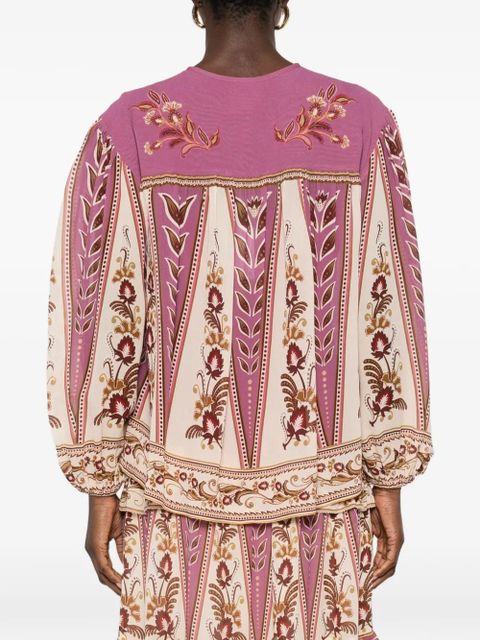 FARM Rio floral embroidered shirt - Purple