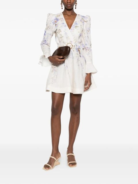 ZIMMERMANN floral-print belted mini dress - Neutrals - zdjęcie produktu nr 2