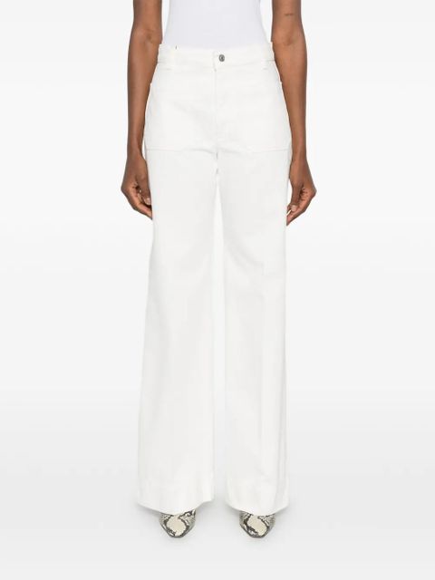 Victoria Beckham patch-pocket jeans - White