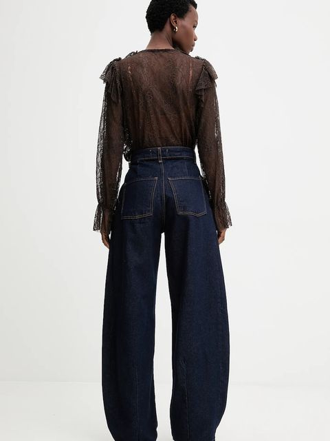 Answear.LAB jeansy damskie kolor granatowy