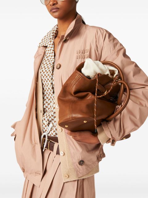 Miu Miu Aventure nappa leather bag - Brown - zdjęcie produktu nr 2