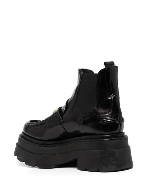 Alexander Wang logo-plaque chunky sole boots - Black