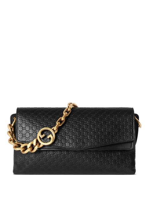 Gucci medium embossed chain shoulder bag - Black - zdjęcie produktu nr 1