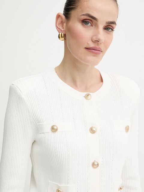 Guess kardigan EMMIE damski kolor biały lekki W5YR09 Z0130 - zdjęcie produktu nr 2