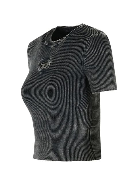 Diesel M-Anchor ribbed logo T-shirt - Black
