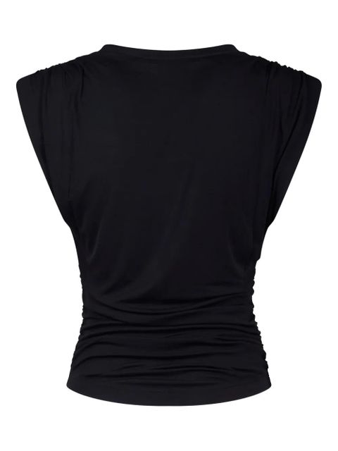 MARANT ÉTOILE gathered-shoulders tank top - Black - zdjęcie produktu nr 2