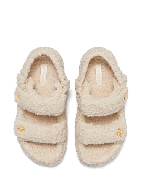 Tory Burch Kira faux-shearling sandals - Neutrals