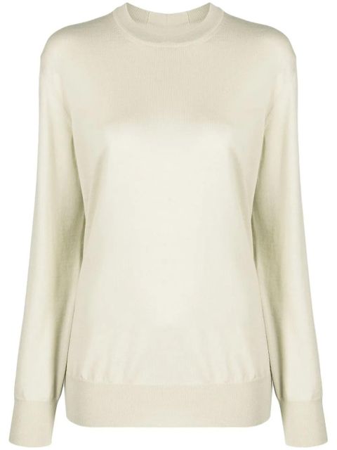 Jil Sander crew-neck wool jumper - Green - zdjęcie produktu nr 1