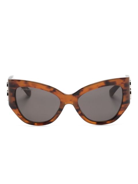 Balenciaga Eyewear logo-plaque cat-eye sunglasses - Brown - zdjęcie produktu nr 1