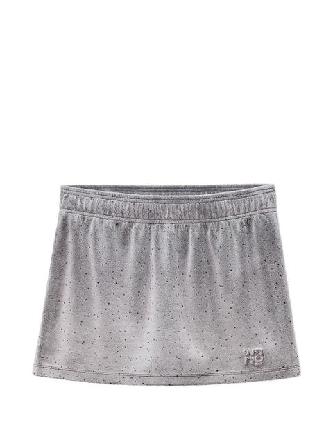 Alexander Wang crushed velour mini skort - Grey - zdjęcie produktu nr 1