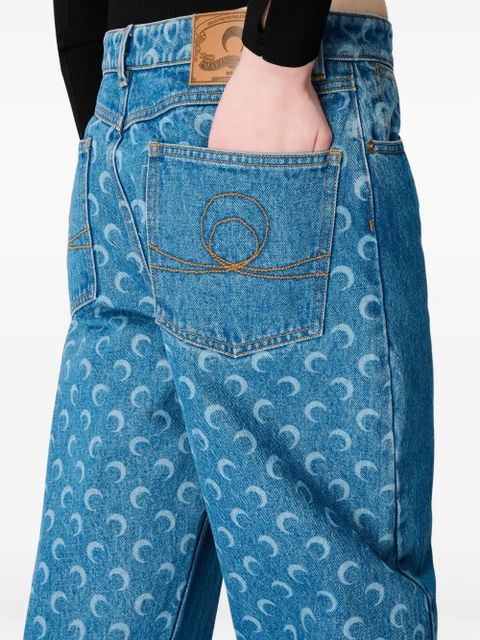 Marine Serre Moon Laser wide-leg jeans - Blue - zdjęcie produktu nr 2