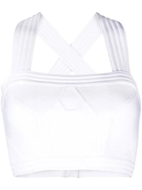 Balmain cropped geometric-panelled top - White - zdjęcie produktu nr 1