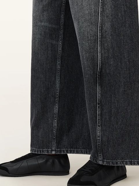 AllSaints sneakersy skórzane Kenny Runner damskie kolor czarny W116FC