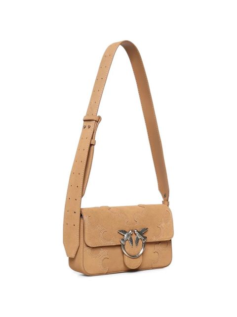 PINKO small log-plaque cross body bag - Neutrals
