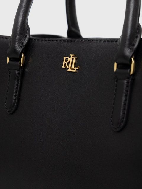 Lauren Ralph Lauren torebka skórzana 431876725004 kolor czarny