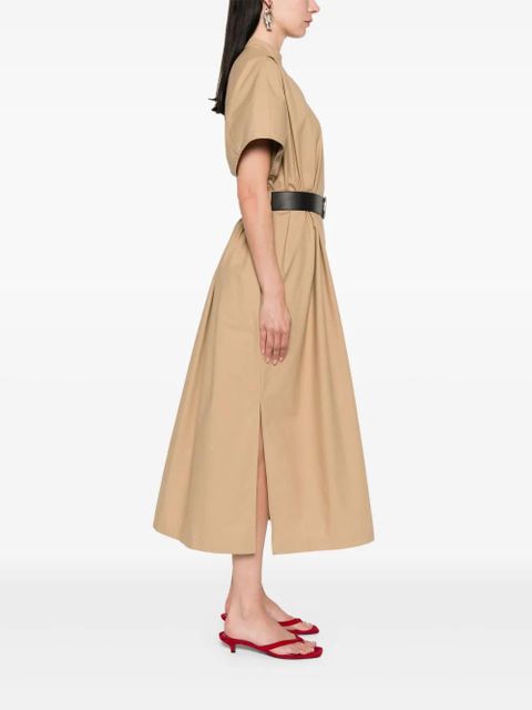 Jil Sander belted midi dress - Brown