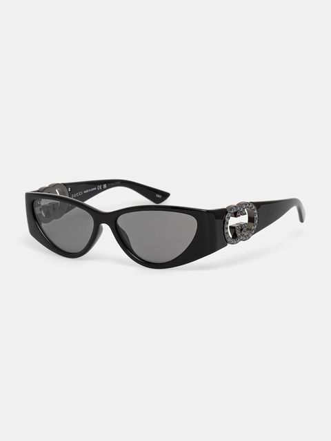 Gucci okulary przeciwsłoneczne damskie kolor czarny GG1824S