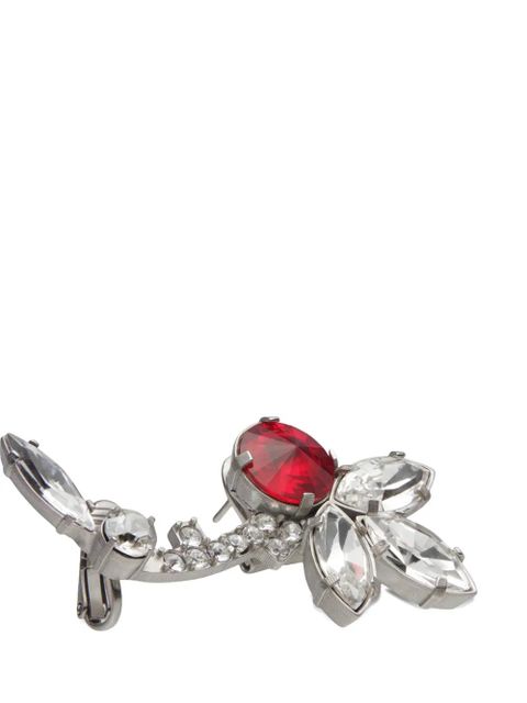 Maison Margiela crystal-embellished drop earrings - Silver - zdjęcie produktu nr 1