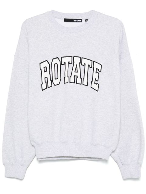 ROTATE BIRGER CHRISTENSEN embroidered-logo crew-neck sweatshirt - Grey - zdjęcie produktu nr 1